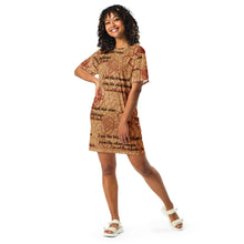 Load image into Gallery viewer, I Am Triumph Nude Rose Print T-shirt Dress
